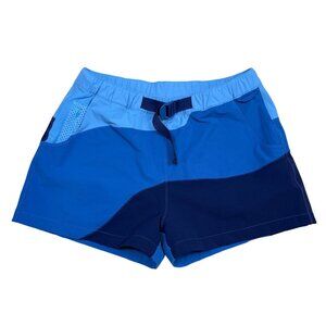 Outdoor Voices Rec Trek Shorts Color Block Blue Large